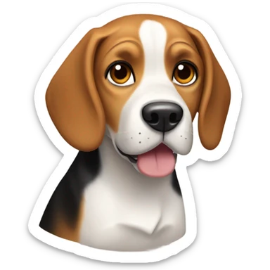 Beagle dog named arrow sticker