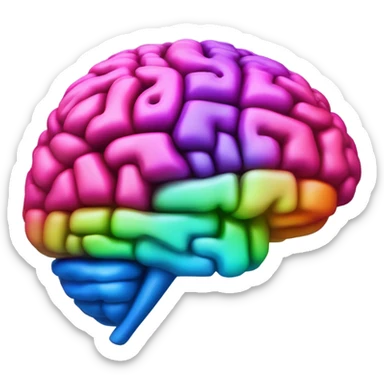 Cerebro de colores y rompecabezas  sticker