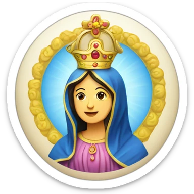 Virgen en circulo sticker