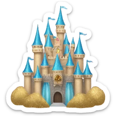 Princess castle with flitter sticker