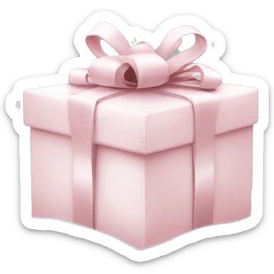 Light pink Christmas gifts under a white Christmas tree  sticker