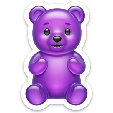 gummy bear purple sticker