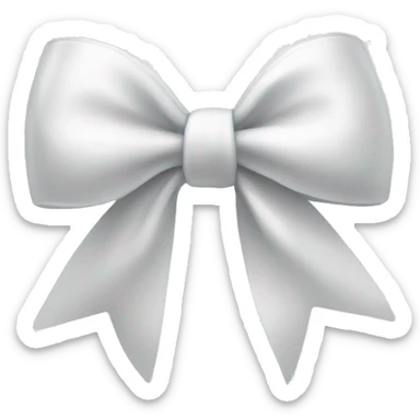 white bow sticker