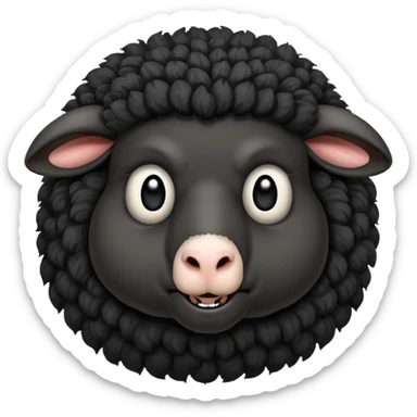 angery black sheep saying fuck you sticker