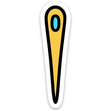 sewing needle with a hole sticker