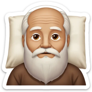 a wise old man and lay sticker