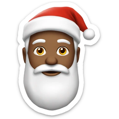 père Noël avec cadeau est costume rouge et barbe blanche sticker