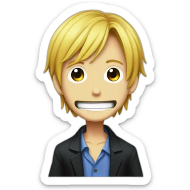 Sanji from one piece, heart eyes. sticker
