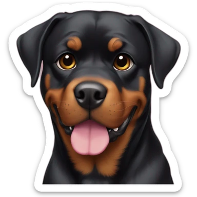 rottweiler dog pink sticker