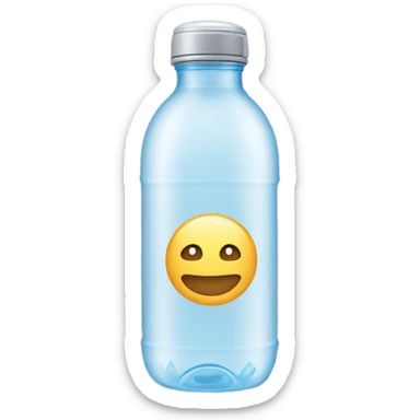 short water transparent waterbottle sticker
