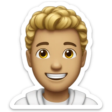 white bou hapiness  sticker