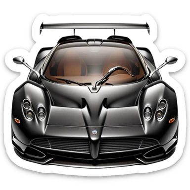 A all black pagani with perfect spec sticker