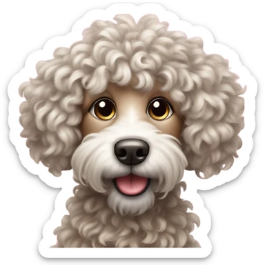 Doodle dog valentine sticker