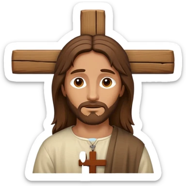 Jesus Christ on his cross  sticker