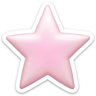pale pink star sparkle sticker
