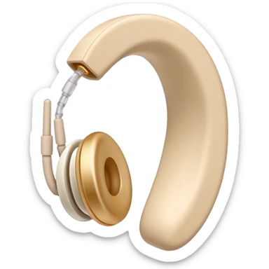 Pale beige Hearing aid sticker