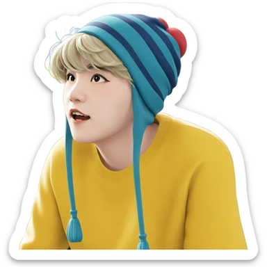 girl in beanie outdoors sticker