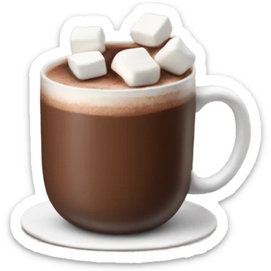 Hot chocolate with manchmallows sticker
