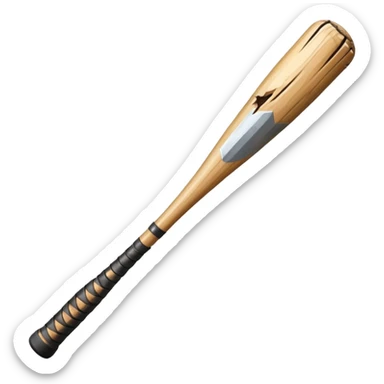 Baseball bat with nails in it sticker