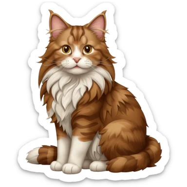 a maine coon cat farting sticker