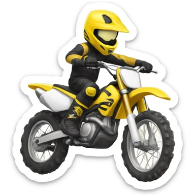 Yellow dirtbike sticker