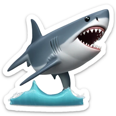 Shark pooping sticker
