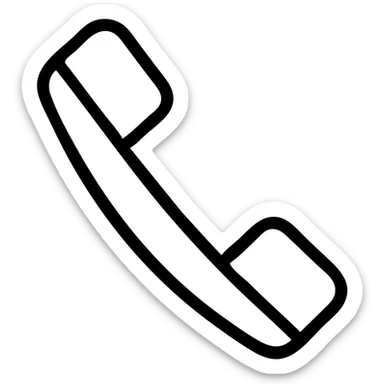 outlined telephone icon, no fill, clean lines sticker