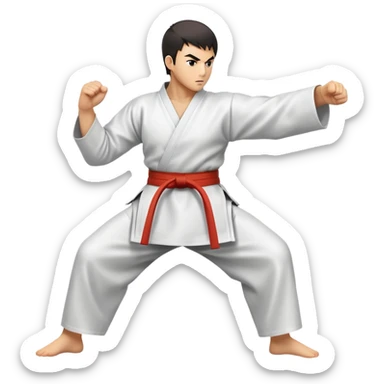 a symbol for martial arts attack sticker