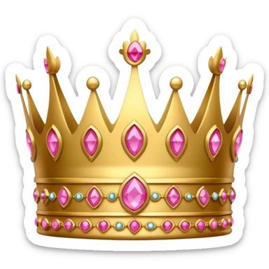 crown with pink jewels sticker