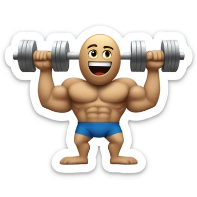 The emoji of a flexing arm and a weight lifter represents strong resolve and commitment to achieving goals. sticker