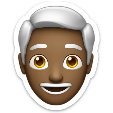 Imaginen un emoji sonriente con ojos brillantes y una expresión de entusiasmo sticker