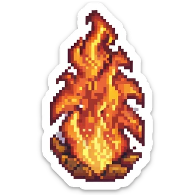 fire covering the entire screen sticker