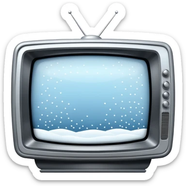 snowy TV screen in the Ring movie sticker