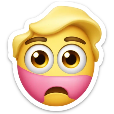 Flushed Face emoji with heart eyes sticker