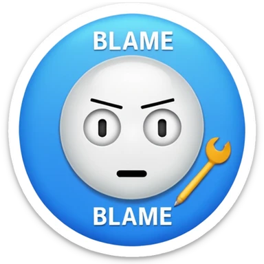 banner with words BLAME JOHN sticker