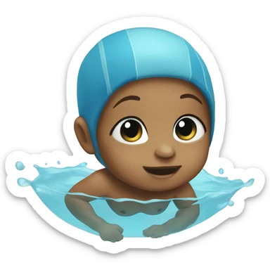 Baby swimming sticker