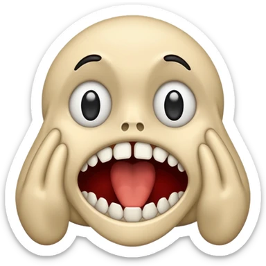 jaw on the floor sticker