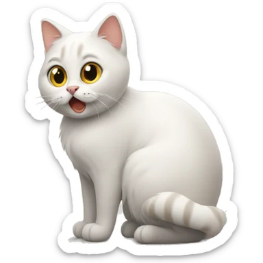 Cat showing back sticker