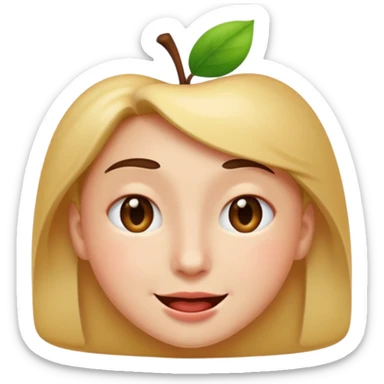 portrait of a person inspired by the reference image, winking expression, simple background, apple emoji style sticker