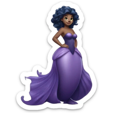 Ursula the little mermaid full body sticker