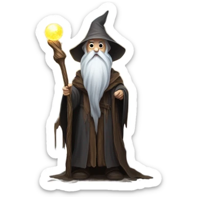 Lonely wizard sticker