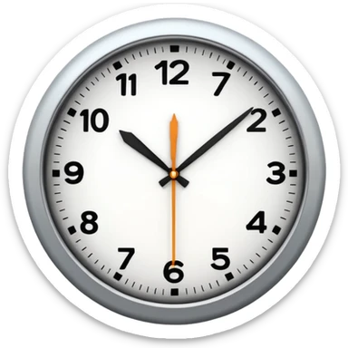 clock showing 7 am sticker