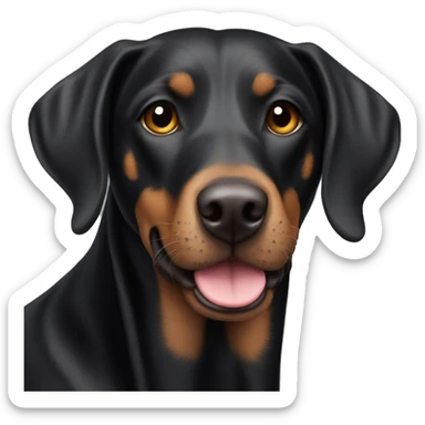 Black lab Doberman mix sticker