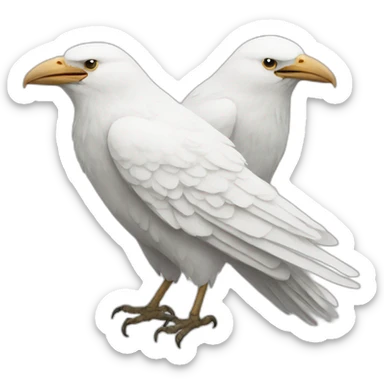 white crows sticker