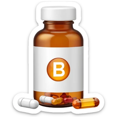 Vitamin b9 in a bottle sticker