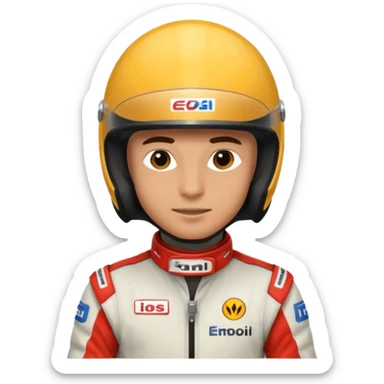 Formula racer man sticker