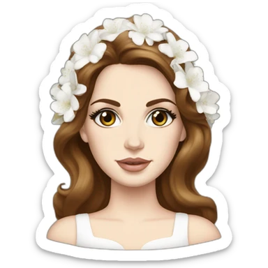 Lana Del Rey in a white dress sticker