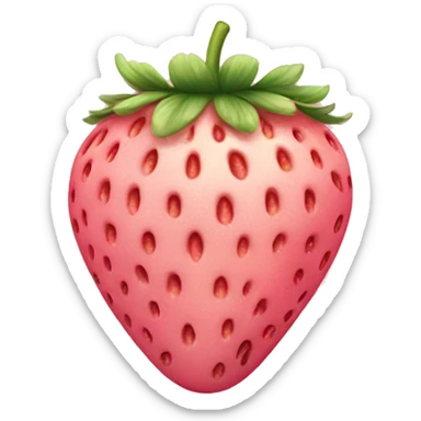singular pastel pink strawberry sticker