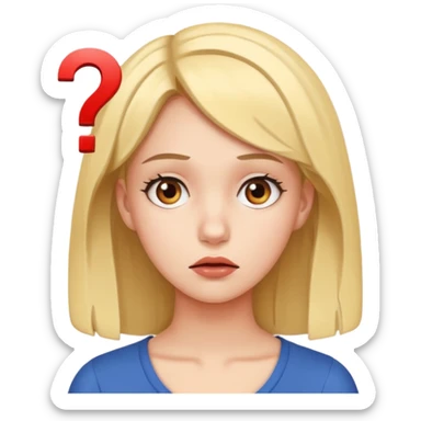 young women dont know from what to start. add question mark sticker