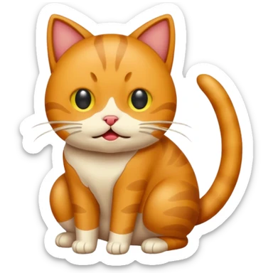 cat pooping icon with poop sticker